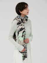WOOL SILK W MUFFLER / ANIMAL