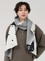 WOOL SILK W MUFFLER / FRAME BANDANNA