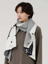 WOOL SILK W MUFFLER / FRAME BANDANNA