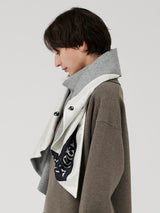 WOOL SILK W MUFFLER / FRAME BANDANNA