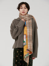 FEATHER SILK W MUFFLER / TIMBLE