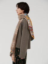 FEATHER SILK W MUFFLER / TIMBLE