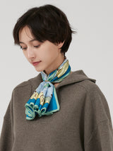 <シルクスカーフ65>コラージュローズ