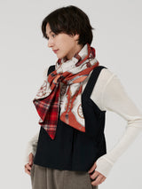 WOOL SILK W MUFFLER / CARRIAGE