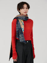 WOOL SILK W MUFFLER / DRAFT BALLOON