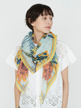COTTON SILK STOLE 120 / COLLEGE AUTUMN GARDEN