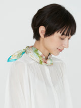 <シルクスカーフ65>コラージュジャングルフルーツ