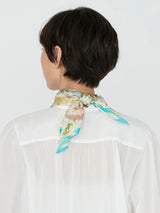 <シルクスカーフ65>コラージュジャングルフルーツ