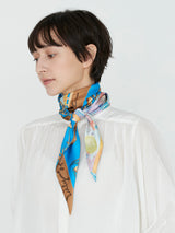 DIAMOND SCARF / COLLAGE JUNGLE FRUITS