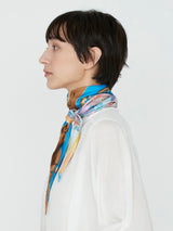 DIAMOND SCARF / COLLAGE JUNGLE FRUITS