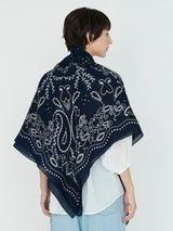 COTTON SILK STOLE 120 / KALEIDO BANDANA