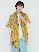 <コットンシルクストール120>コラージュブルーム