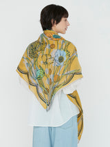 <コットンシルクストール120>コラージュブルーム