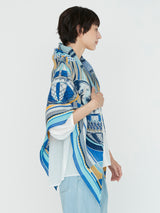 COTTON SILK STOLE 120 / BALLOON JOURNEY