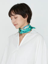 <シルクスカーフ65>コラージュブルーム