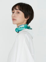 <シルクスカーフ65>コラージュブルーム