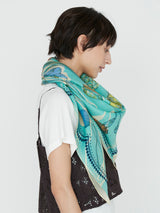 <コットンシルクストール120>コラージュブルーム