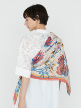 COTTON SILK STOLE 120 / COLLEGE AUTUMN GARDEN