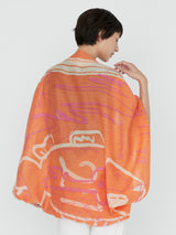 COTTON SILK STOLE 120 / INVERSION FISH