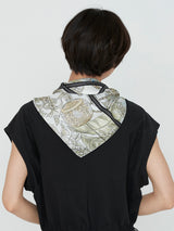 <シルクスカーフ65>サキュレントガーデン