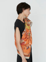 <コットンシルクストール120>コラージュブルーム