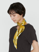 <シルクスカーフ65>コラージュブルーム