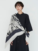 COTTON SILK STOLE 120 / INVERSION FISH