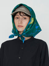 <シルクスカーフ65>コラージュブルーム