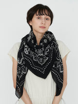 COTTON SILK STOLE 120 / KALEIDO BANDANA