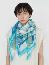 COTTON SILK STOLE 120 / COLLEGE AUTUMN GARDEN
