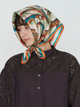 <シルクスカーフ65>コラージュトルクメン