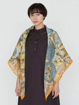 <コットンシルクストール120>コラージュジャングルフルーツ