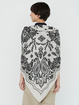 <コットンシルクストール120>カレイドバンダナ