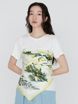 <シルクスカーフ108>ボタニカル