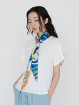 DIAMOND SCARF / COLLAGEN JUNGLE GARDEN