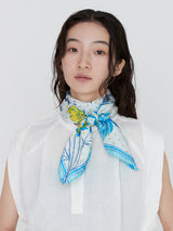 SILK SCARF 88 / COLLAGE AUTUMN GARDEN