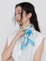 SILK SCARF 88 / COLLAGE AUTUMN GARDEN