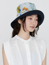 <リバーシブルハット>コラージュオータムガーデン