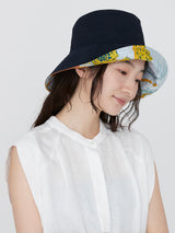 <リバーシブルハット>コラージュオータムガーデン