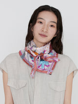 SILK SCARF 88 / COLLAGE AUTUMN GARDEN