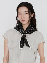 COTTON SCARF 65 / GEOME DOT