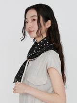 COTTON SCARF 65 / GEOME DOT