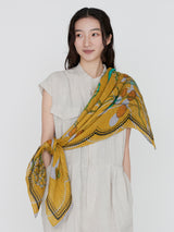 LINEN STOLE 120 / COLLAGE BLOOM