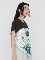 <シルクスカーフ108>ボタニカル