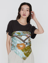 SILK SCARF 88 / SUCCULENT GARDEN