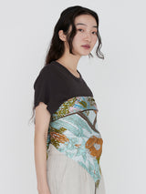 SILK SCARF 88 / SUCCULENT GARDEN