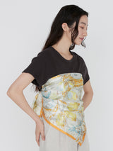 SILK SCARF 88 / COLLAGE JUNGLE FRUITS