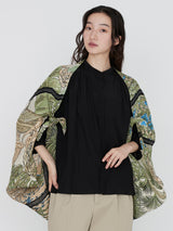 LINEN STOLE 120 / SUCCULENT GARDEN