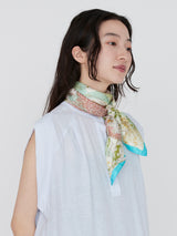 SILK SCARF 88 / COLLAGE JUNGLE FRUITS