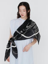 LINEN STOLE 120 / BUBBLE